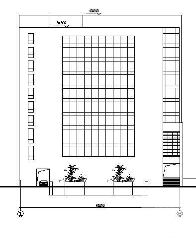 10层框架结构办公楼建筑方案设计CAD图纸 - 3