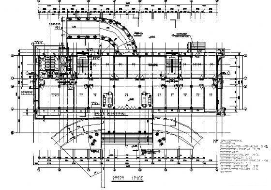 8层框架剪力墙机关办公大楼建筑施工CAD图纸 - 4