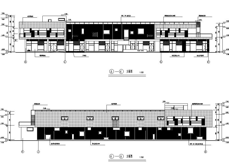 小区配套2层商业建筑设计方案CAD施工图纸 - 3