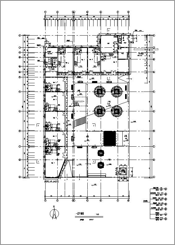 小区配套2层商业建筑设计方案CAD施工图纸 - 5
