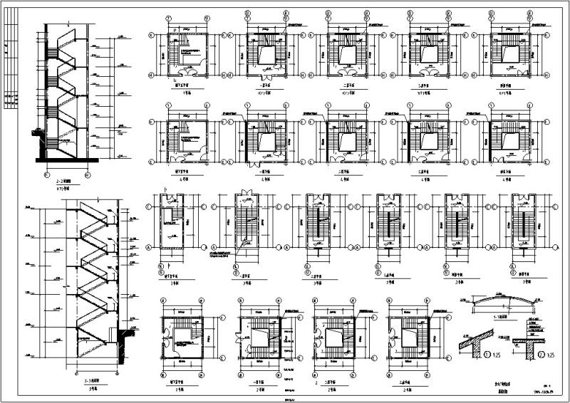 大型多层商场商业建筑设计CAD施工图纸 - 5
