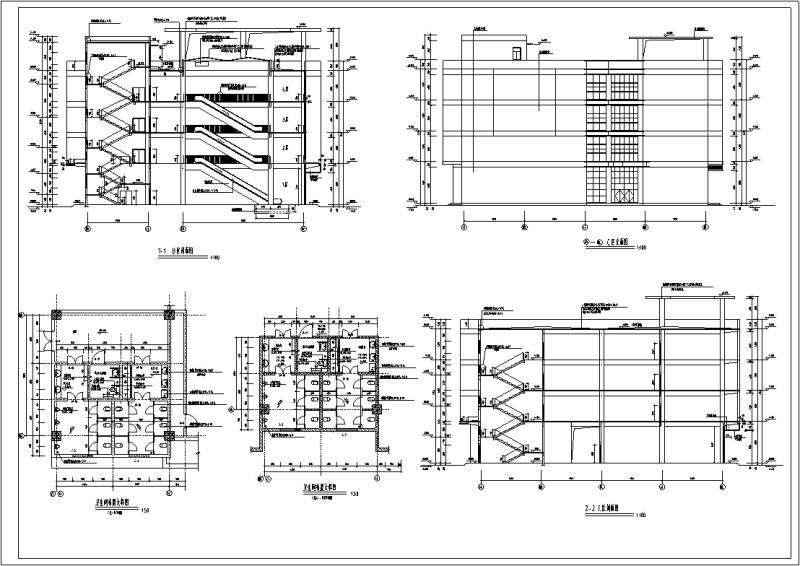 大型多层商场建筑设计CAD施工图纸（） - 3