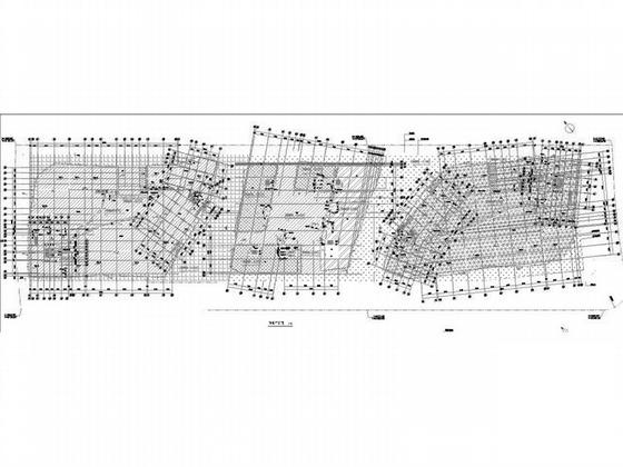商业街1、2、3号楼地下室建筑施工CAD图纸 - 1