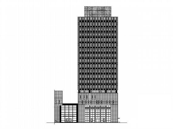 19层商业综合楼建筑CAD施工图纸 - 3