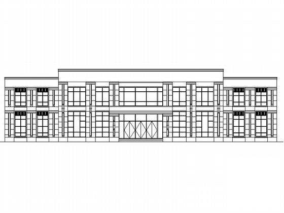 2层商业中心售楼处建筑CAD施工图纸 - 4