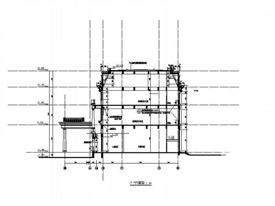 3层西班牙风格售楼处建筑施工CAD图纸 - 1