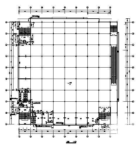 框架结构花园农贸市场建筑方案设计CAD图纸 - 1