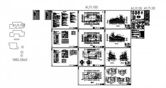 3层欧式风格售楼中心建筑施工CAD图纸 - 2