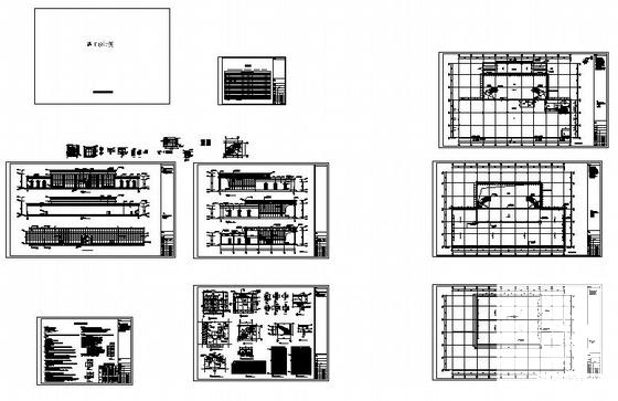 2层8.4米轻钢框架结构售楼中心建筑CAD施工图纸 - 3