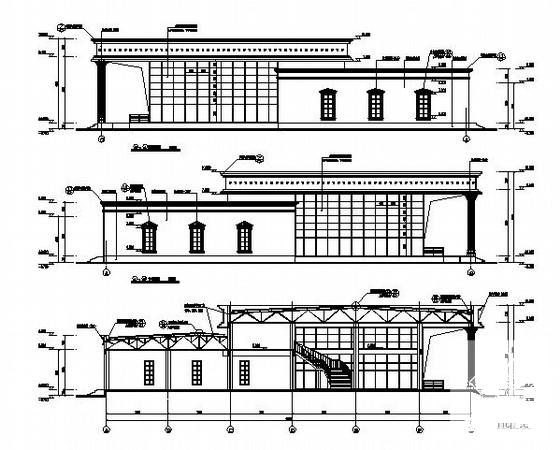 2层8.4米轻钢框架结构售楼中心建筑CAD施工图纸 - 4