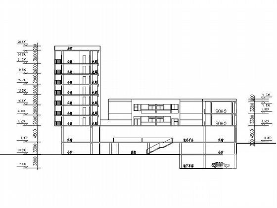 城市花园低层商业街建筑方案设计CAD图纸 - 2