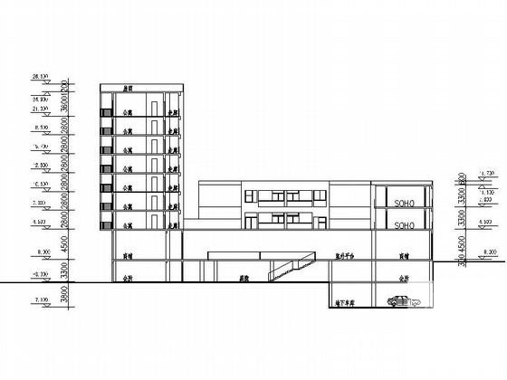 城市花园低层商业街建筑方案设计CAD图纸 - 2