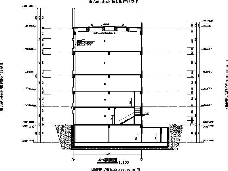 5层石材外墙商业综合楼建筑施工CAD图纸 - 2