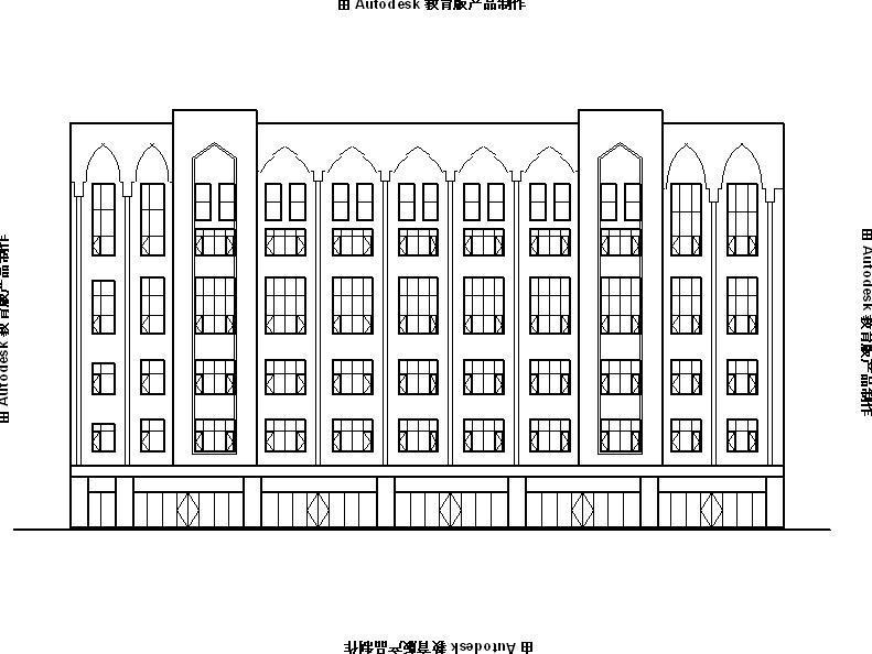 5层石材外墙商业综合楼建筑施工CAD图纸 - 5