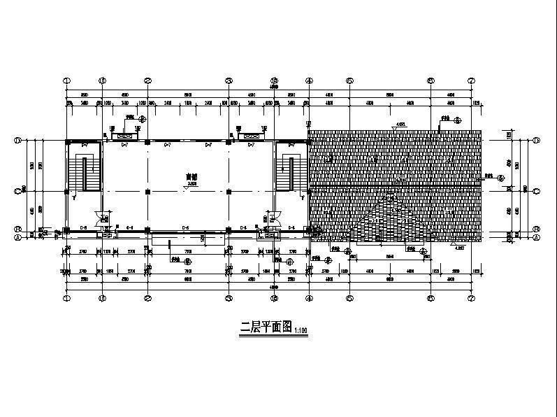 两层红瓦屋面商业建筑施工CAD图纸 - 3