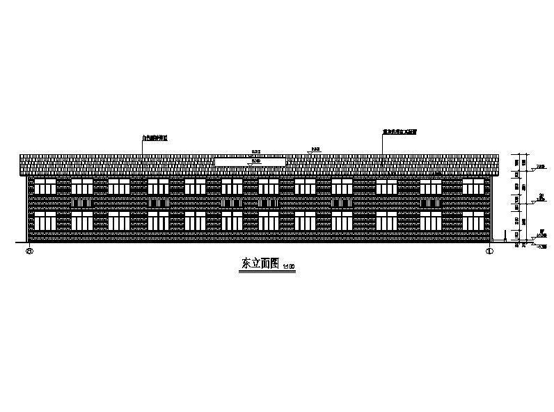 两层红瓦屋面商业建筑施工CAD图纸 - 4