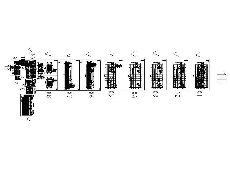 3层欧式联排商业建筑施工CAD图纸 - 5