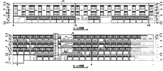 商城3层商业街建筑群建筑施工CAD图纸 - 4