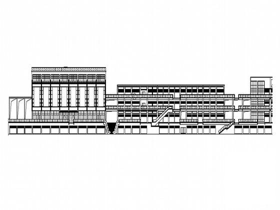 商城3层商业街建筑群建筑施工CAD图纸 - 5