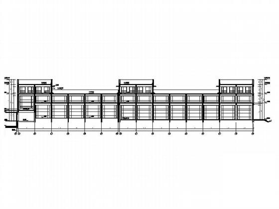 城市广场3层商业街建筑施工CAD图纸 - 2