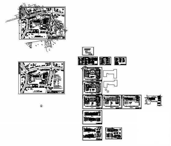 洛水卫生院3层综合楼建筑结构水电CAD施工图纸 - 1