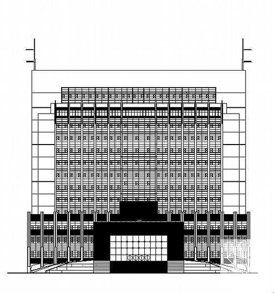 镇110指挥中心33694.5平米14层主楼建筑设计CAD施工图纸 - 3