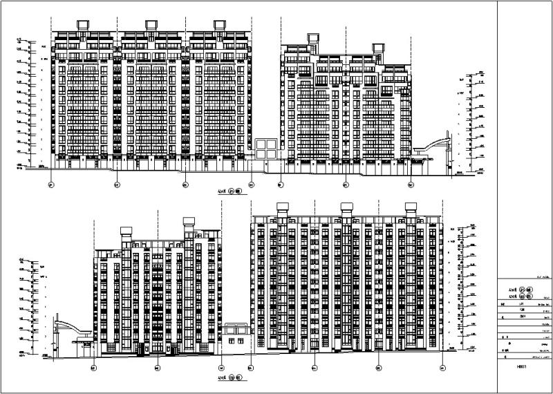 3套现代高层商住综合楼建筑设计方案CAD施工图纸 - 1