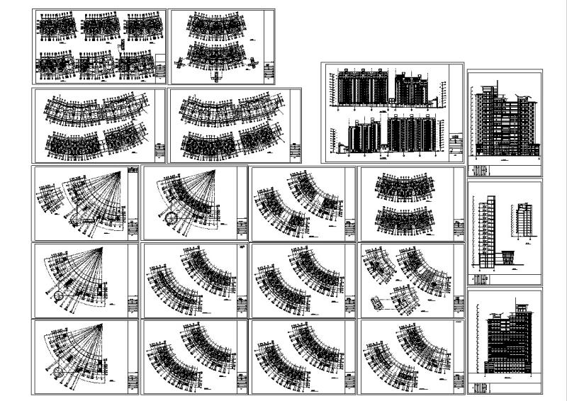 3套现代高层商住综合楼建筑设计方案CAD施工图纸 - 2