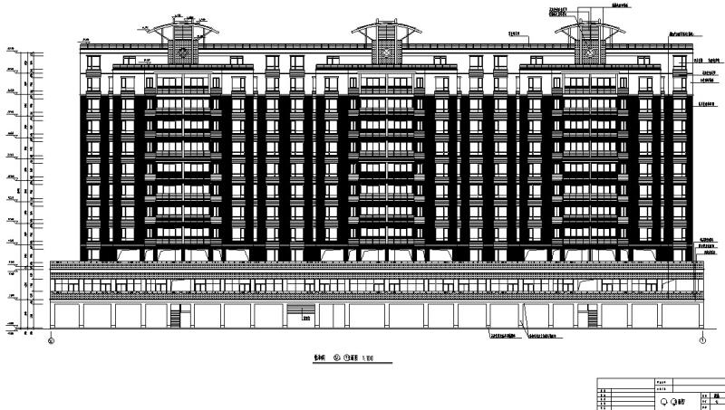 3套现代高层商住综合楼建筑设计方案CAD施工图纸 - 4