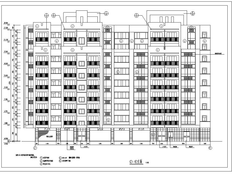 3套现代高层商住综合楼建筑设计方案CAD施工图纸 - 5
