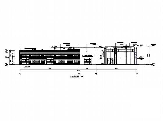 两层钢结构金属波纹板外墙知名品牌汽车4S店建筑施工CAD图纸 - 1