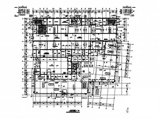 两层钢结构金属波纹板外墙知名品牌汽车4S店建筑施工CAD图纸 - 5