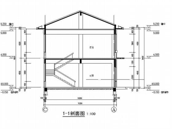 3层框架结构商业服务网点建筑施工CAD图纸（16年最新） - 5