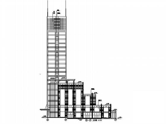 高层多功能商业综合体建筑设计方案设计CAD图纸 - 1