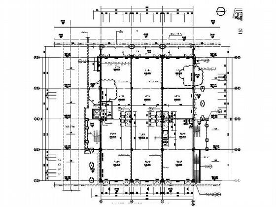 商业广场4层沿街商业建筑CAD施工图纸 - 1