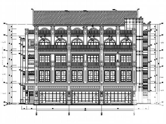 商业广场4层沿街商业建筑CAD施工图纸 - 2