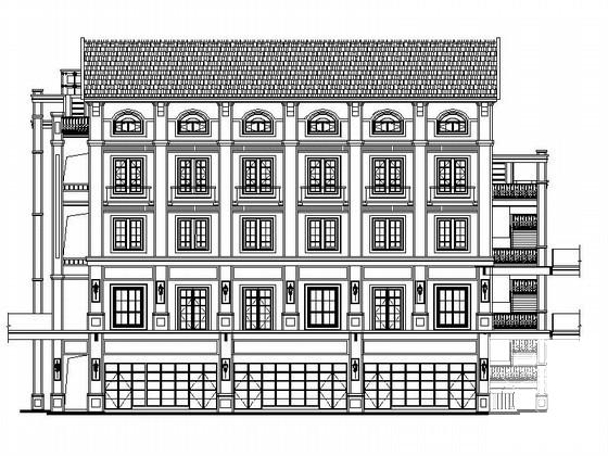 商业广场4层沿街商业建筑CAD施工图纸 - 4