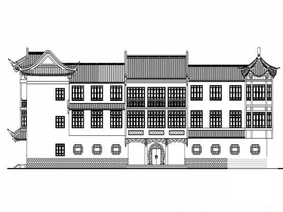 3层综合商业建筑群（仿古建筑）建筑设计CAD施工图纸 - 3