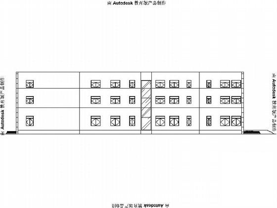 两层铝单板售楼部建筑设计方案设计CAD图纸（效果图纸） - 3