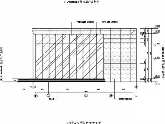 两层铝单板售楼部建筑设计方案设计CAD图纸（效果图纸） - 4