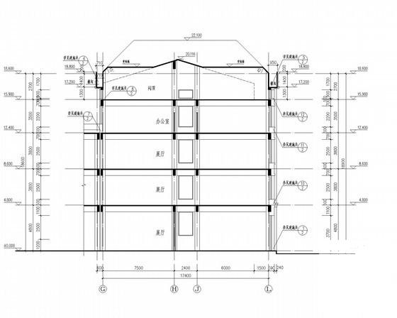 家具厂4层办公楼建筑扩初CAD图纸 - 2