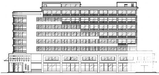 7层综合性写字楼建筑CAD图纸(钢筋混凝土结构) - 4