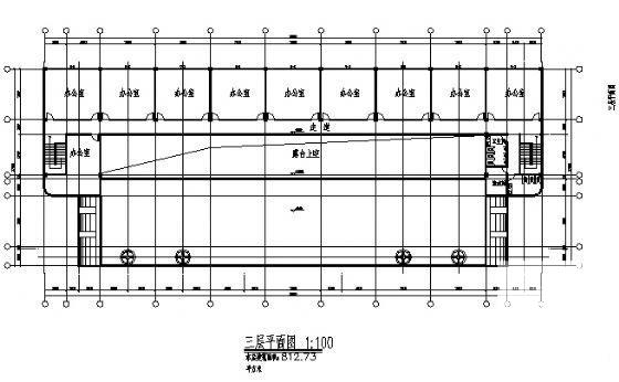 3层交警支队车辆管理所办公楼建筑CAD图纸（效果图纸）(钢筋混凝土结构) - 1