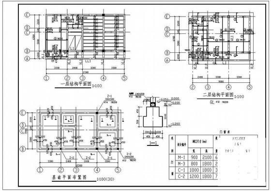 精美2层管理用房建筑结构CAD施工图纸 - 4