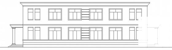 2层武警办公楼建筑CAD图纸(框架结构) - 3