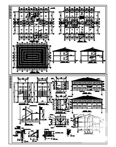 2层小型办公楼建筑CAD图纸 - 1