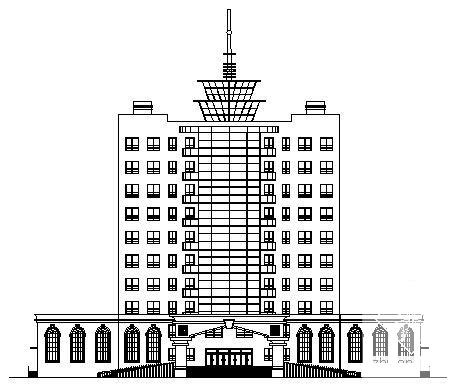 11层法院建筑CAD施工图纸(钢筋混凝土结构) - 1