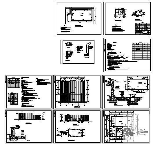 综合消防池建筑结构CAD施工图纸 - 4