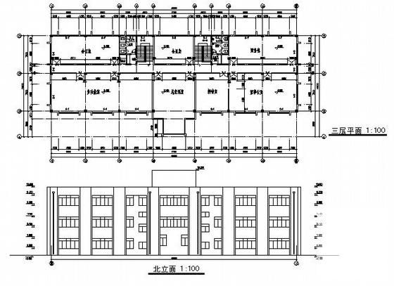 精美2层办公楼建筑CAD图纸(钢筋混凝土结构) - 2