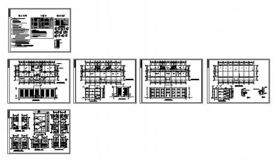 精美2层办公楼建筑CAD图纸(钢筋混凝土结构) - 3